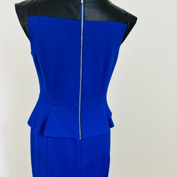 Cynthia Steffe Jersey Knit Blue Dress with Peplum - 8 - Picture 3 of 10